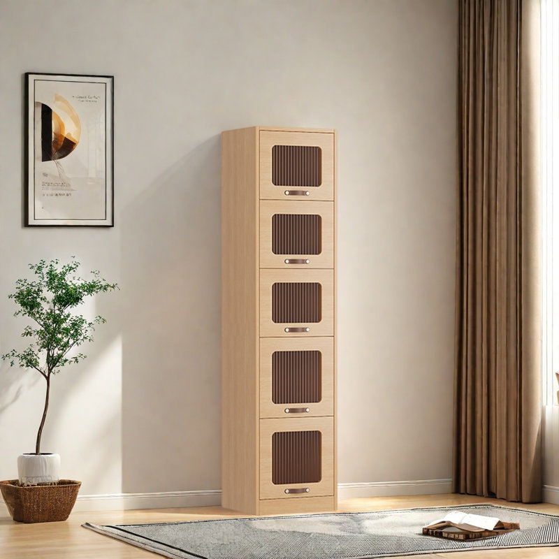 Rabehi, (5 tablettes) H 66,1 po x l 15,7 po x P 13,7 po, Brun