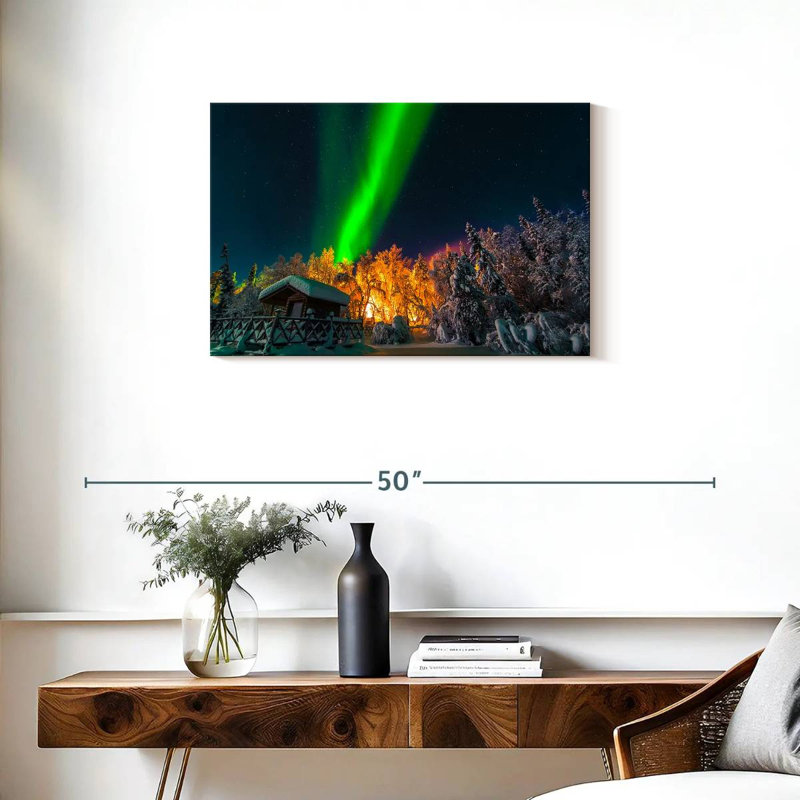 Alvord Wintry Lapland Northern Lights, H 20 po x l 30 po