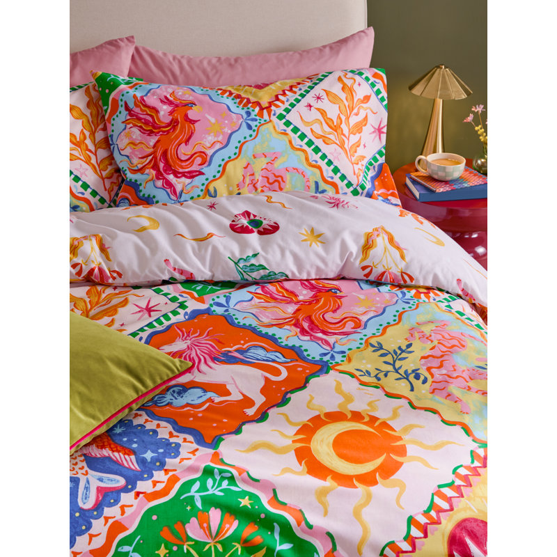 Seraphine Abstract Duvet Cover Set with Pillowcases Included, Single Duvet Cover + 1 Standard Pillowcase