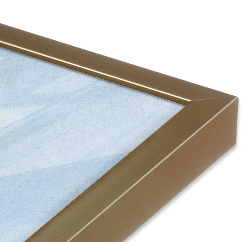Tranquil Country Fields Print, Brushed Gold Open Corner Framed, 12.25'' H x 15.25'' W