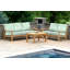 St. Lucia Teak Outdoor 3 - Seater Sofa-981748881