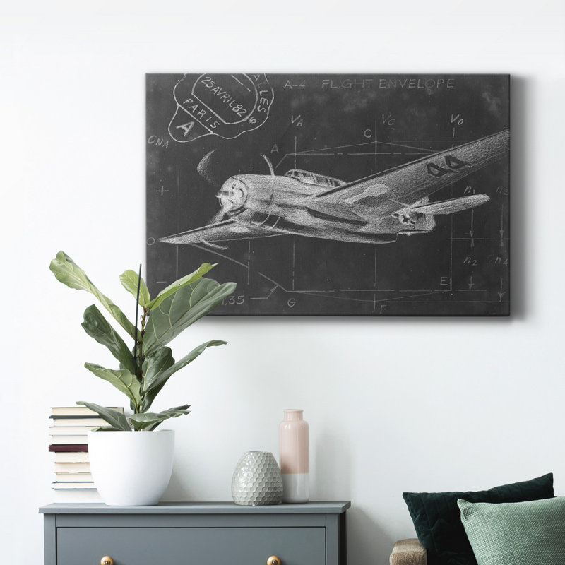 " Flight Schematic II ", 27" H x 18" W x 1" D