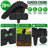 28-Piece Faux Stone Garden Edging Border Set, Black Stake-In Landscape Fence for Flower Beds-135282154