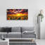  «Sunflower Field Sunrise» par Rey Klimt, art mural en verre acrylique, 48 po x 24 po