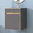 Venere Dark Grey Bathroom Vanity 16'' Floating Wall Mount Solid Surface Vanity Cabinet with Single Basin Vanity Top