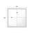 Zeena 40"x40" Mirror, White Finish