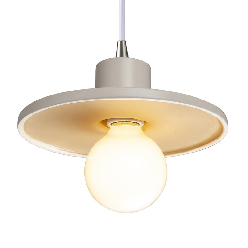 Luminaire suspendu simple Leni, Cuivre martelé, Chrome poli