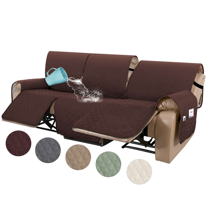100% Waterproof Microfiber Fabric Slipcover Machine Washable, Brown Microfiber