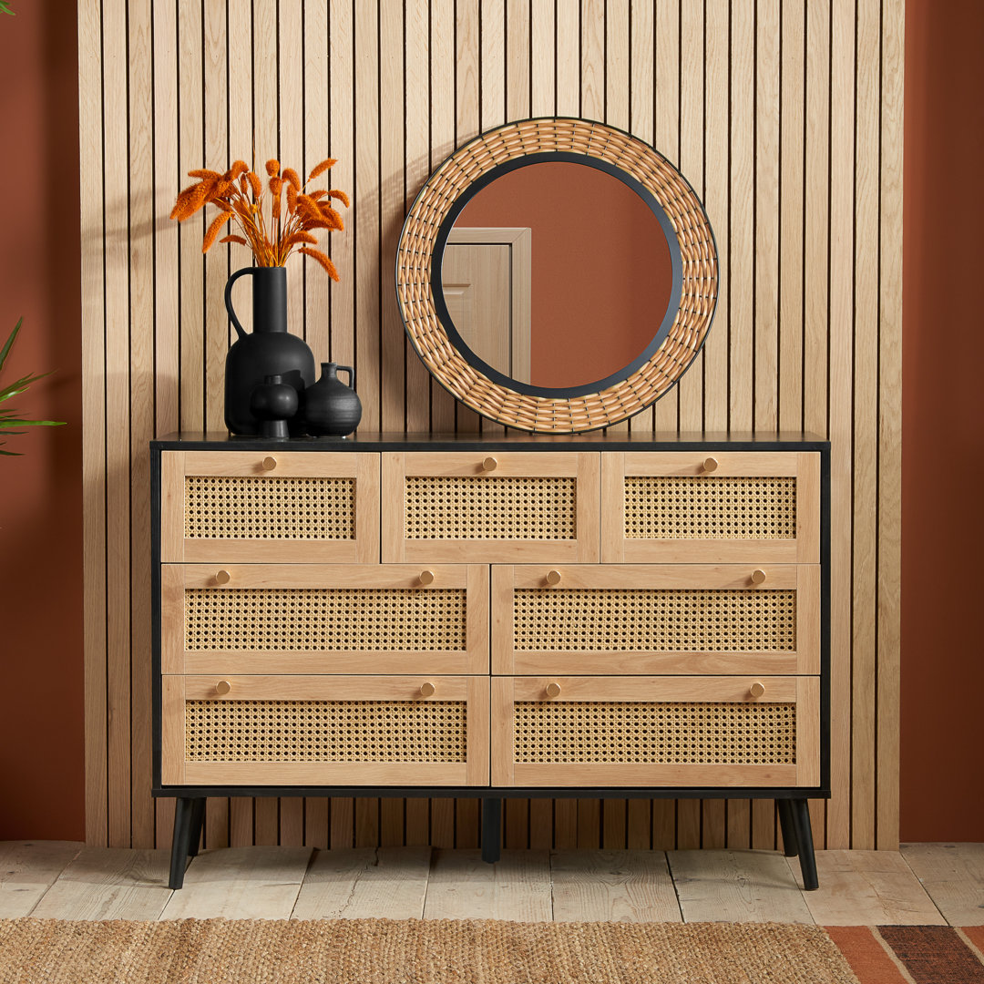 Noemi 120cm W 7 - Drawer Chest of Drawers