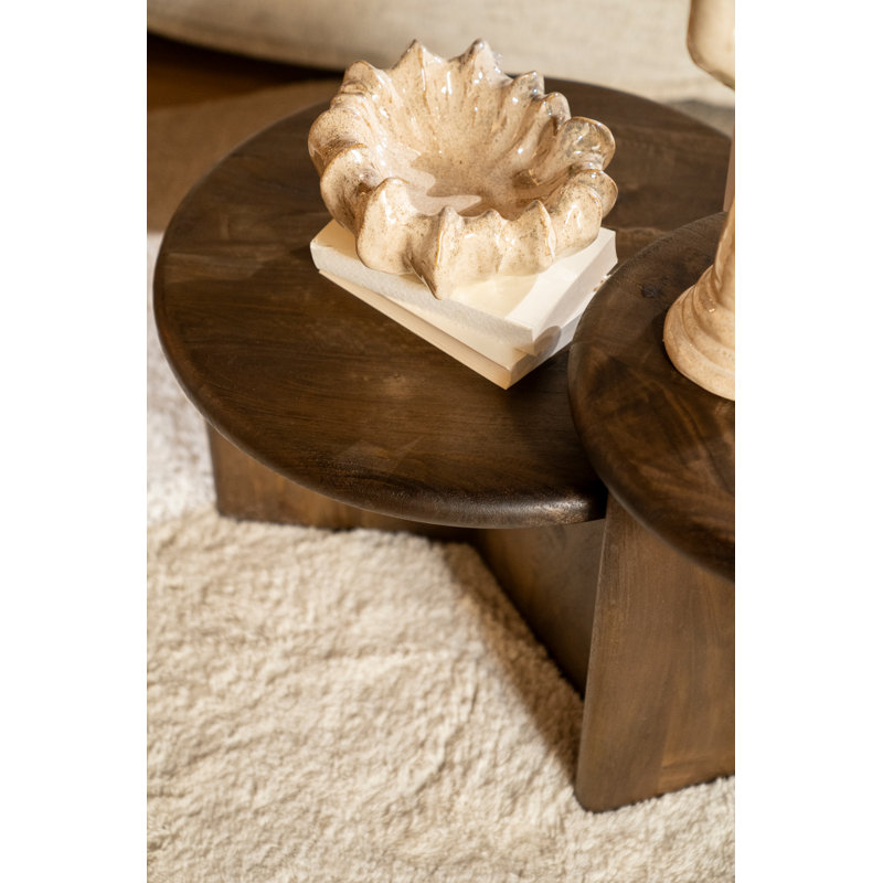 Solid Wood Coffee Table, 18" H x 18" L x 18" W , Brown