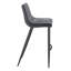 Chaise de comptoir Magnus gris foncé et noir-795160723