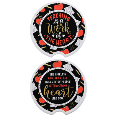 Car Coaster Teaching Work Of Heart 2pk
