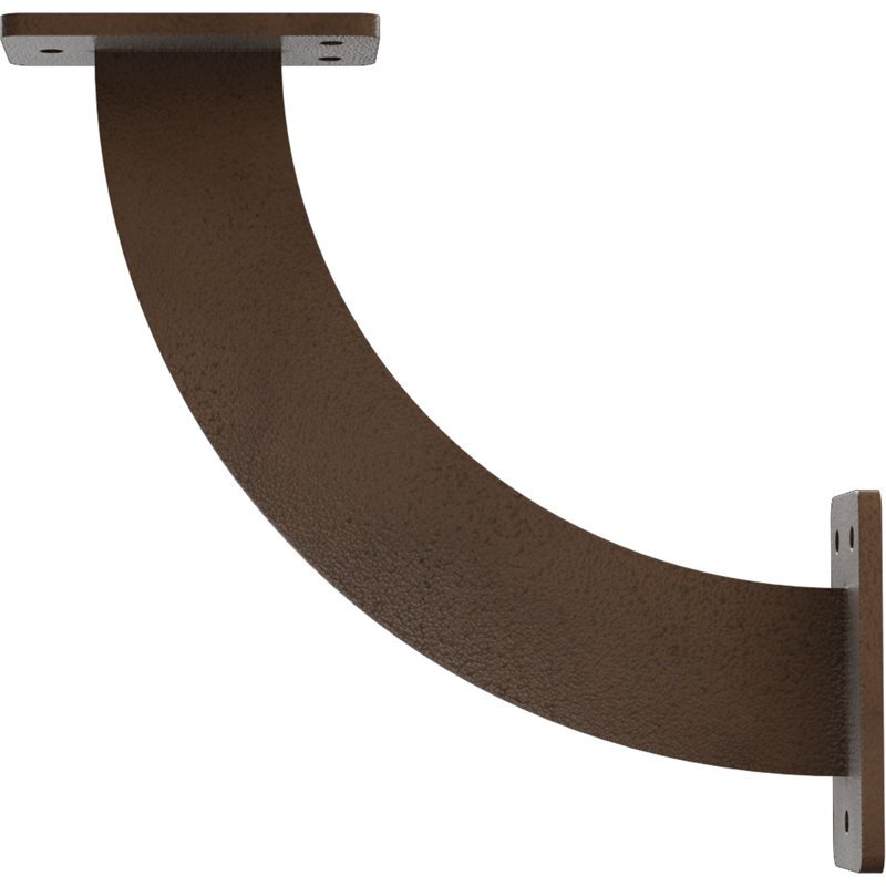 2"W x 9"D x 9"H Bradford Steel Bracket, Hammered Brown, 9" H x 2" W x 9" D, Hammered Brown