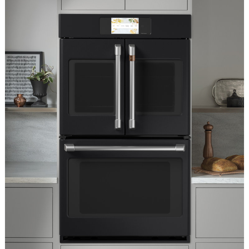 30" Self-Cleaning Convection Smart Electric Double Wall Oven, Matte White
