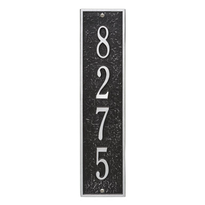 Delaware Personalized Vertical 4-Line Wall Address Plaque