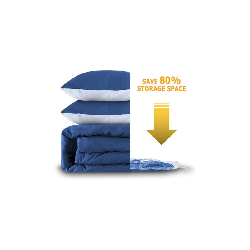 Ensemble de sacs de rangement sous vide 7 pièces, sacs de compression compacts pour vêtements, literie, couvertures et édredons