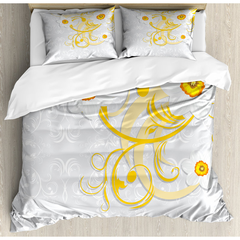 French Country Polyester Floral Duvet Cover, Queen Duvet Cover + 2 Shams