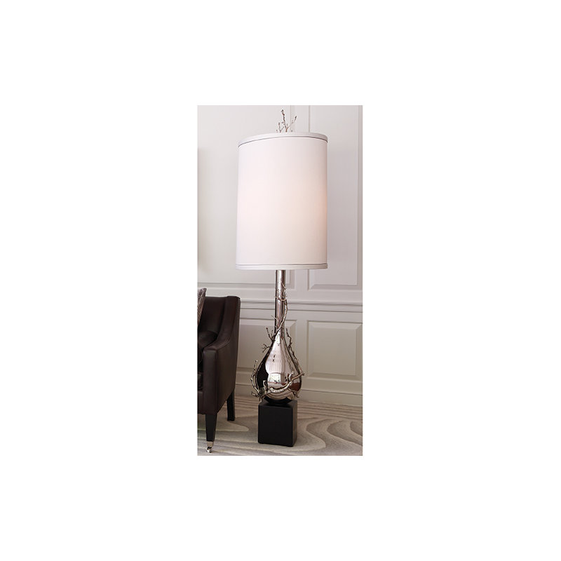 Twig Bulb Floor Lamp-Nickel