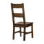 2 chaises de salle à manger classiques en bois massif au design rustique brun bruni avec une capacité de poids de 250 lb et 2 chaises en bois de style transitionnel