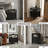 Absecon 23" H Modern Black 2-Drawer Nightstand with Open Shelf