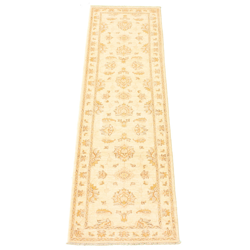 Tapis de couloir unique en laine noué à la main nouvel âge 2 pi 8 po x 9 pi 9 po Harsanje
