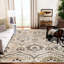 Tapis multicolore à motif floral damassé Fanrum-1411123363