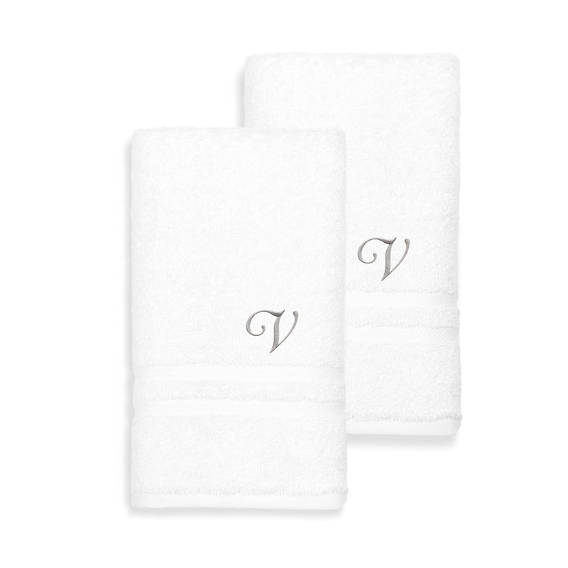 Denzi 100% Cotton Hand Towel, V, White