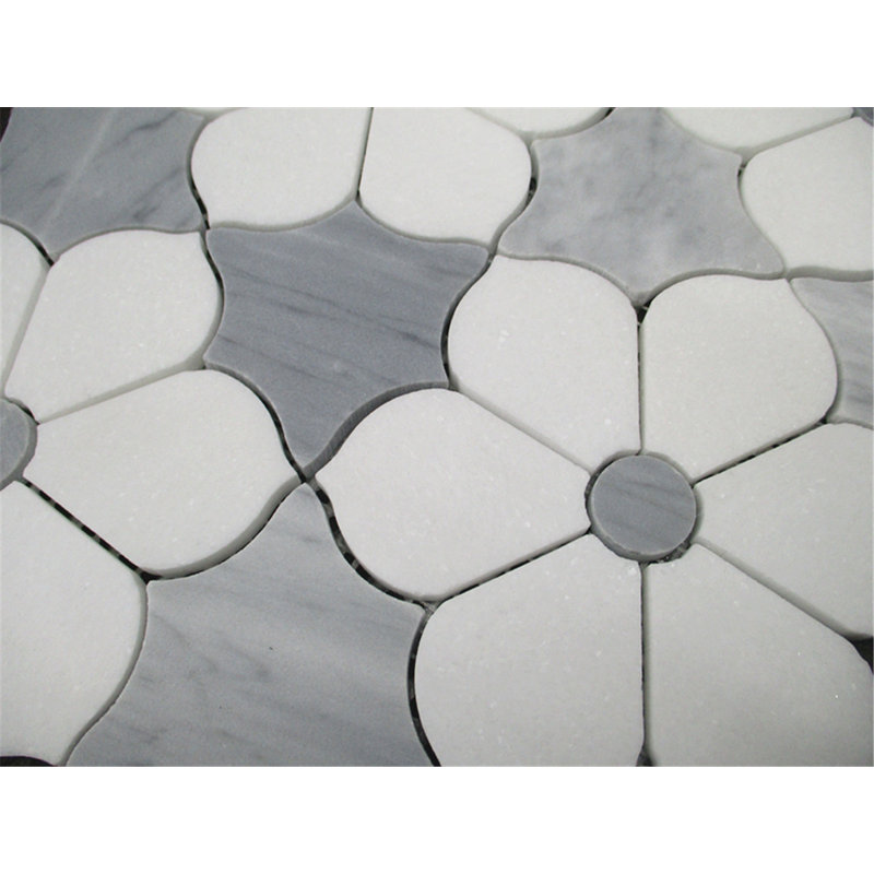 Thassos White Marble 11 in. x 10 in. Polished Marble Tile