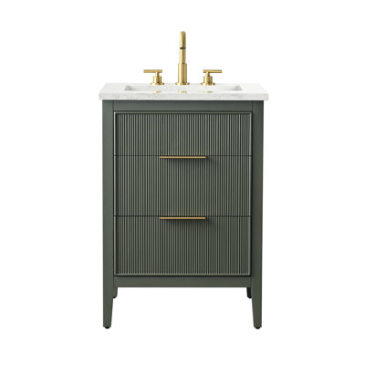 Bilroy 24'' Single Bathroom Vanity with Engineered Stone Top