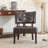 Roundhill Furniture Blended Leather Tufted Accent Chair with Oversized Seating, Brown-1736688402