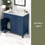 Meuble-lavabo 36 po sans lavabo, base d'armoire seulement, armoire de salle de bain avec tiroirs, structure solide et panneau de fibres à densité moyenne-115506057