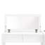 Lit plateforme double en bois avec 6 tiroirs, tablettes et coiffeuse-865555109