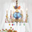 6 - Light Candle Style Classic / Traditional Chandelier Crystal Accents