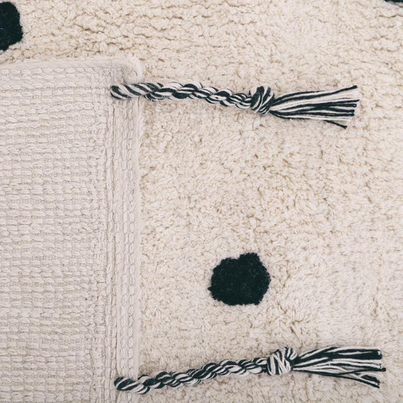 Clukey Hand Tufted Cotton Beige/Black Rug