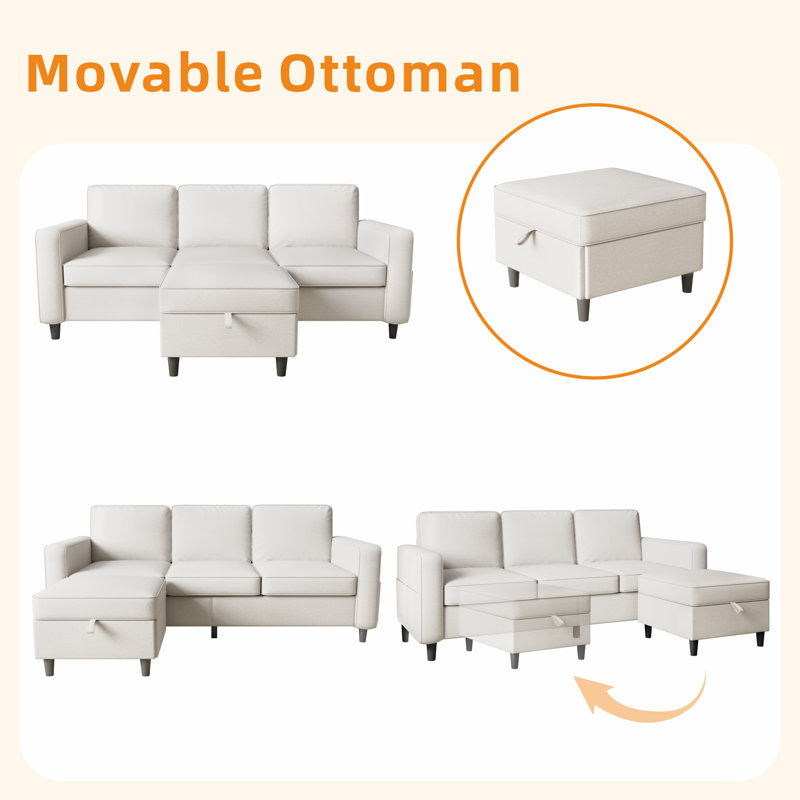 Harkeerat 78" Upholstered Sofa Couch