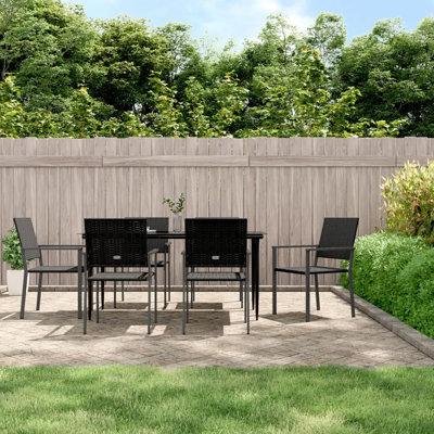 Abhipsa 6 - Person Solid Wood Patio Dining Set Rectangular Table