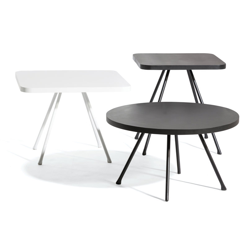 Attol Outdoor Square Coffee Table, Anthracite, 17.63" W x 17.63" L x 19.19" H