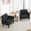 Fauteuil d'appoint capitonné en similicuir de 30,9 po de largeur (ensemble de 2)