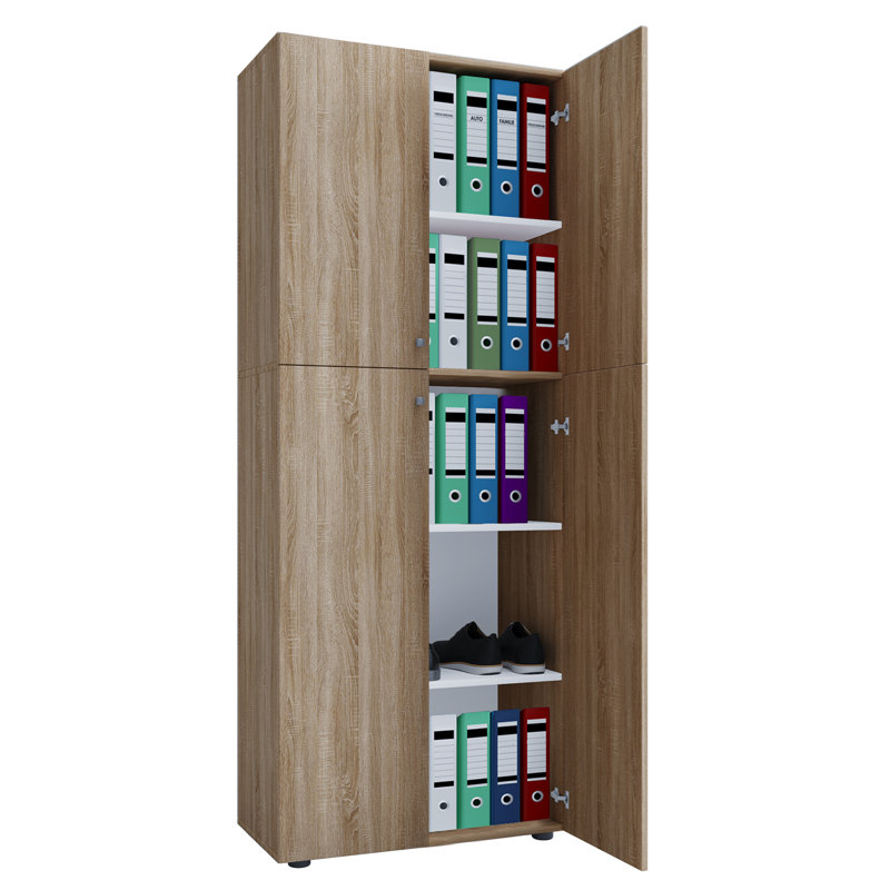 Hassett 5 -Shelf Vertical Filing Cabinet, Sonoma Oak