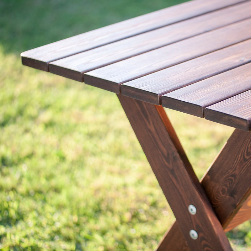 Caddric Rectangular Folding Outdoor Dining Table , 120cm cm W 65 Cm cm D
