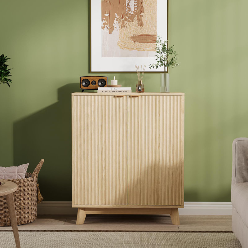 Buffet 34 "avec portes cannelées et tablettes réglables