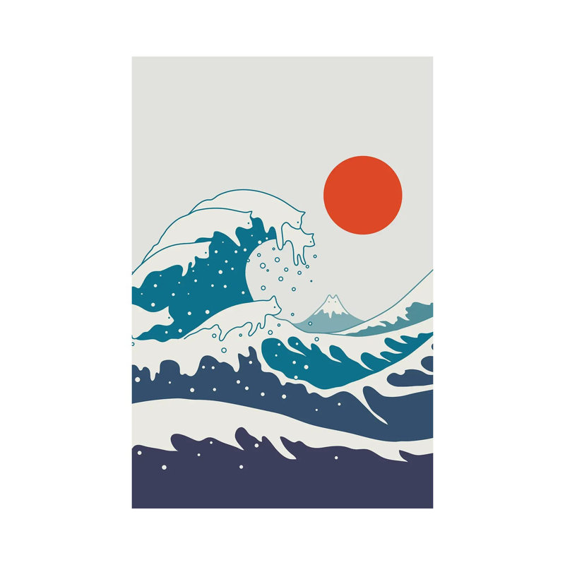 «Cat Landscape XXXIV» par Lim Heng Swee, reproduction d'art sur toile tendue, H 60 po x l 40po x P 1,5 po