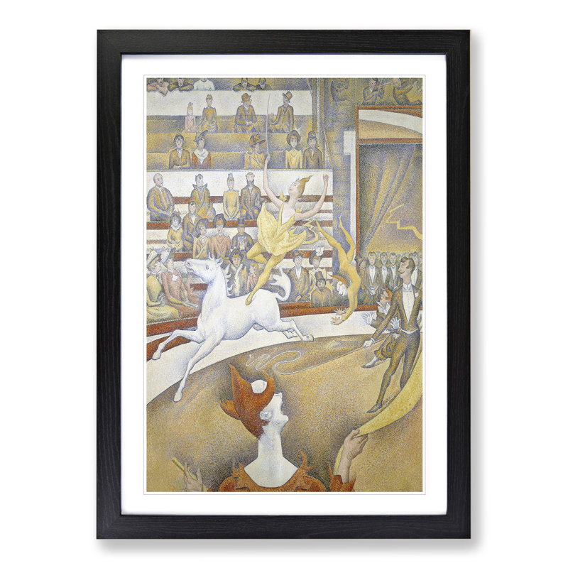 The Circus by Georges Seurat - Picture Frame Painting, Black Framed, 65cm H x 48cm W x 2cm D