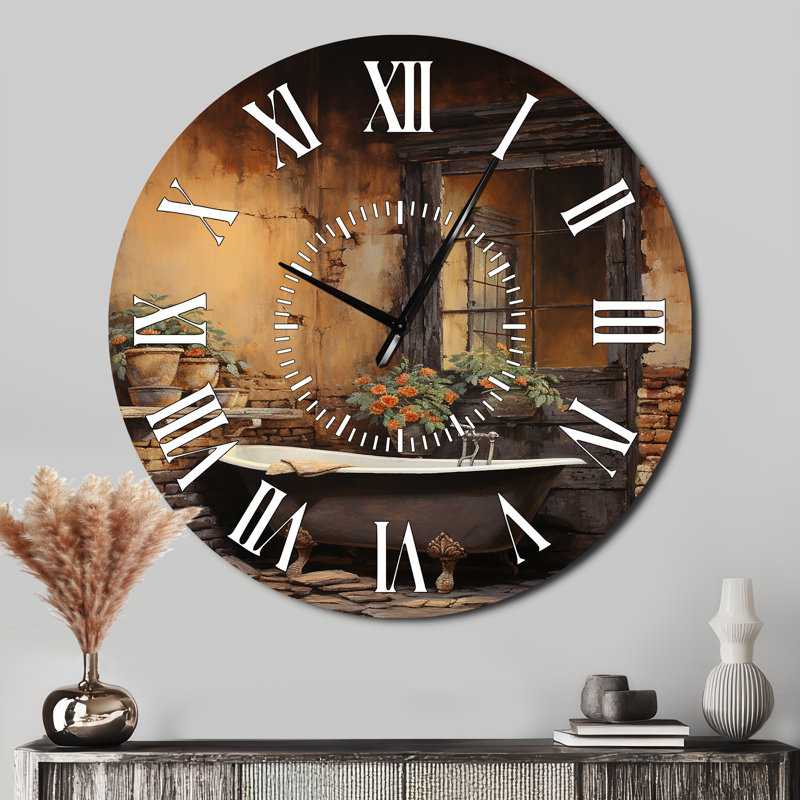 Horloge murale pour salle de bain, Surdimensionné