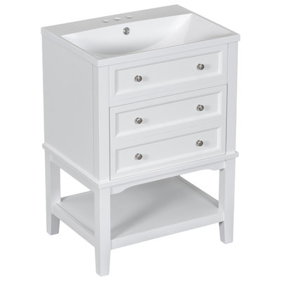 Ashaiya 24'' Free Standing Single Bathroom Vanity with Ceramic Top -  Wildon HomeÂ®, B0043B637F8A4D1DAC06133A1A06041E