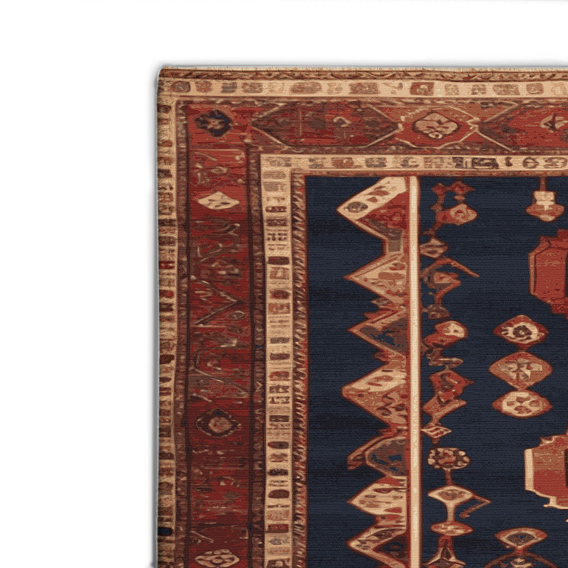 Tapis d'intérieur et d'extérieur noir Persian, Rectangulaire 2 pi x 3 pi