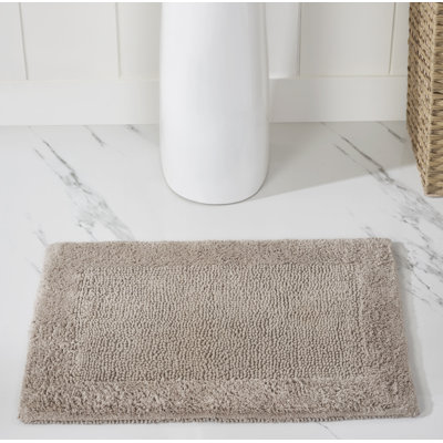 Jasmyne Premium 100% Cotton Tufted Reversible Bath Rug, Extra Soft, Super Absorbent Machine Washable Bathroom Rug