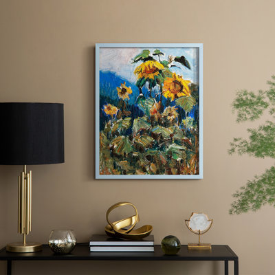 Reproduction florale vintage encadrée CECLX III - bois massif