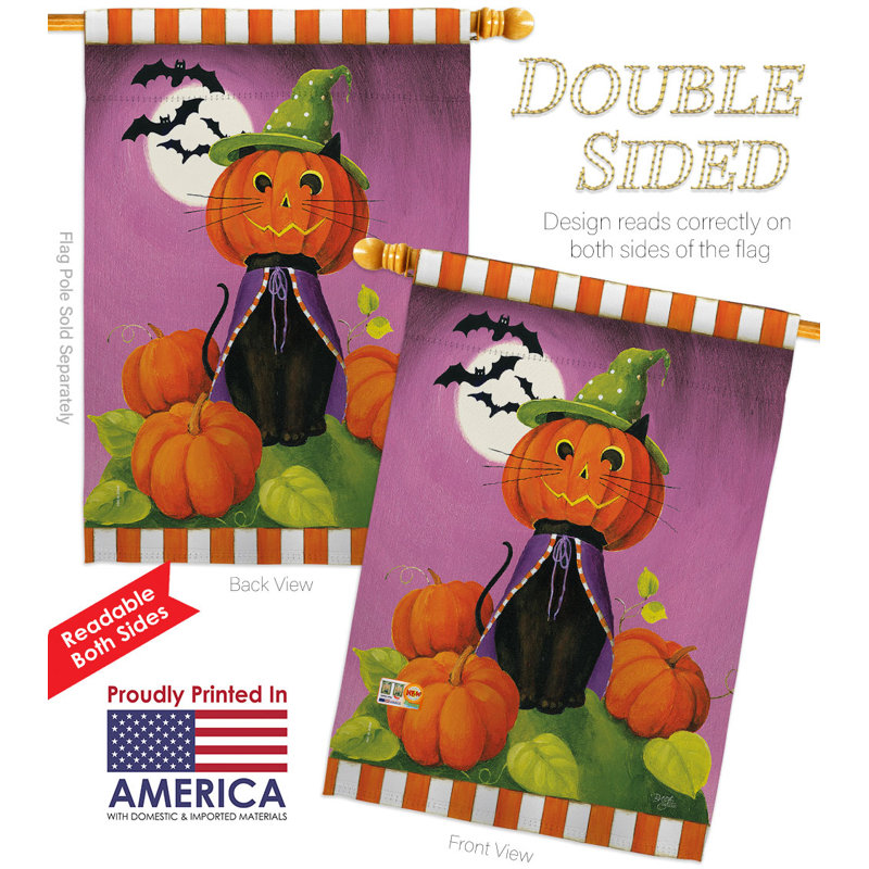 Drapeau de maison 40 po x 28 po Happy Haunting