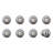 Set of Eight Black And White Ceramic And Metal Drawer Pull Knobs